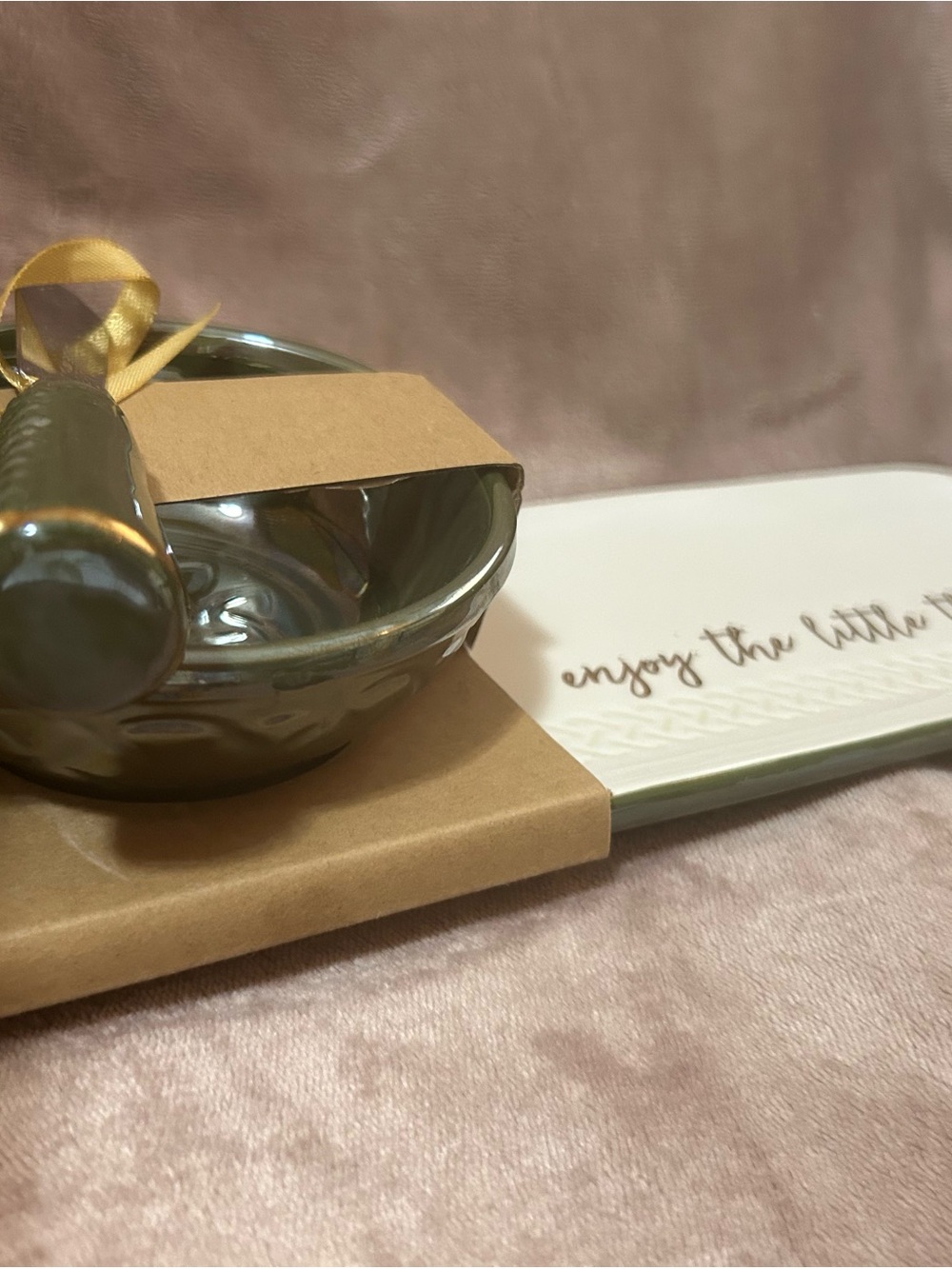 Grasslands Road Celtic Serving Tray Set NWT Enjoy Little Things Gift Hostess